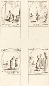 Aziz Matilda; Aziz Longinus; Aziz Cyriacus; Aziz Heribert by Jacques Callot