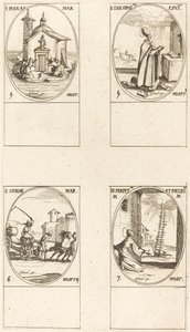 St. Phokas; St. teofilus St. Conon; St. Ebedi ve Mutluluk by Jacques Callot