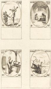 St. Simeon St. Gabinius; St. Eucharius St. Silvanus by Jacques Callot