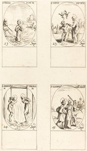 St. Tekla; St. Linus St. Andochius ve Thyrsus; St. Kleofalar by Jacques Callot