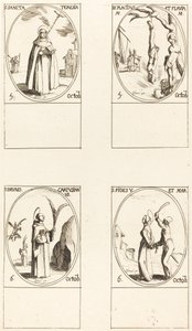 Aziz Theresa; Aziz Placidus ve Flavia; Aziz Bruno; Aziz İnanç by Jacques Callot