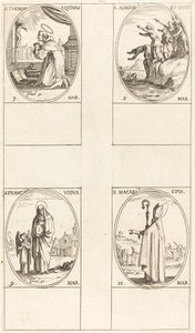 Aziz Thomas Aquin; Aziz Adrian ve Yoldaşları; Aziz Frances; Aziz Macari by Jacques Callot