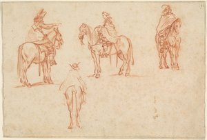 Dört Atlının Çalışması by Jacques Callot