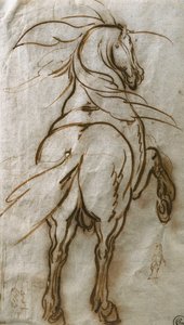 Bir At Yetiştirme Çalışması, Aynısının Bir Yardımcı Çalışması ve Bir Kasaba Görünümü ile, by Jacques Callot