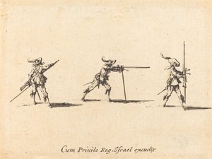 Tüfek ile Atış Pozisyonu Alma by Jacques Callot