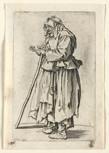 Dilenciler: Sadaka Almaya Gelen Dilenci Kadın by Jacques Callot