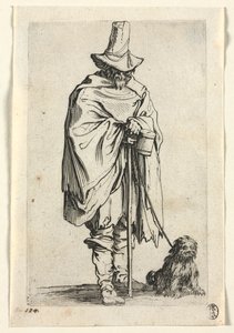 Dilenciler: Köpeğiyle Kör Adam by Jacques Callot