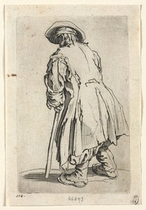 Dilenciler: Tek Koltuk Değneğindeki Yaşlı Dilenci by Jacques Callot