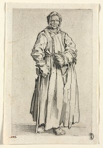 Dilenciler: Tek Gözlü Kadın, c. 1623. by Jacques Callot