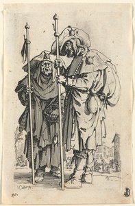 Dilenciler: İki Hacı, c. 1623. by Jacques Callot
