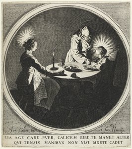 Blessing Le Bénédicité, Kutsal Aile Masada, 1628 olarak da bilinir. by Jacques Callot