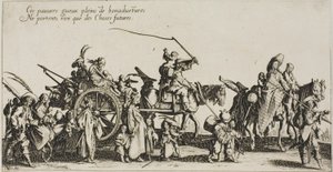Yürüyen Bohemyalılar: Bohemyalılardan Arka Muhafız by Jacques Callot