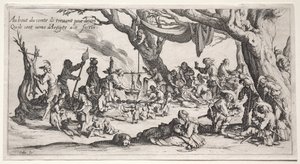 Bohemyalılar: Durma Yeri: Bohemyalıların Bayramı by Jacques Callot