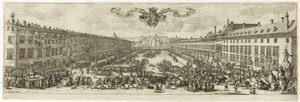 Nancy'deki Carrière veya Rue Neuve (Yeni Sokak) by Jacques Callot