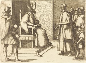 Toskana Elçisi Kraliçeye Teşekkür Eder, 1612. by Jacques Callot