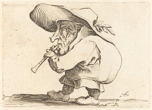 Flageolet Oyuncu, c. 1622. by Jacques Callot