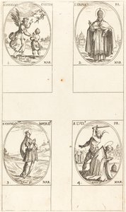 Koruyucu Melek; Aziz Simplici; Aziz Cünegündes; Aziz Luci by Jacques Callot