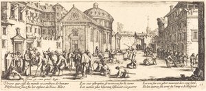 Hastane, ç. 1633. by Jacques Callot