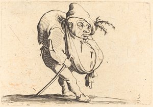 Bastonlu Kambur, c. 1622. by Jacques Callot