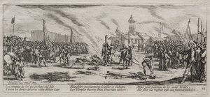 Savaşın Büyük Sefaletleri: Tehlikede Yanmak by Jacques Callot