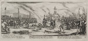 Savaşın Büyük Sefaletleri: Tehlikede Yanmak, 1633. by Jacques Callot