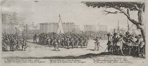 Savaşın Büyük Sefaletleri: Birliklerin Kaydedilmesi by Jacques Callot