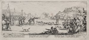 Savaşın Büyük Sefaletleri: Ateş Eden Birlik by Jacques Callot