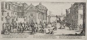 Savaşın Büyük Sefaletleri: Hastane, 1633. by Jacques Callot
