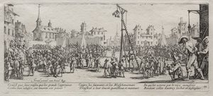 Savaşın Büyük Sefaletleri: Strappado by Jacques Callot