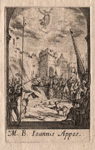 Havarilerin Şehitliği: Evangelist Aziz John by Jacques Callot