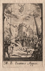 Havarilerin Şehitliği: Evangelist Aziz John. by Jacques Callot