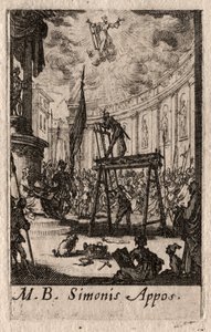 Havarilerin Şehitliği: Aziz Simon. by Jacques Callot