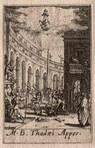 Havarilerin Şehitliği: Aziz Thaddeus. by Jacques Callot