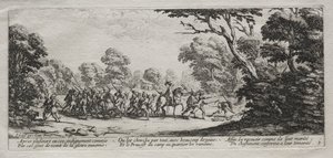 Savaşın Sefaletleri: Suçluların Tutuklanması by Jacques Callot