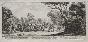 Savaşın Sefaletleri: Suçluların Tutuklanması, 1633. by Jacques Callot