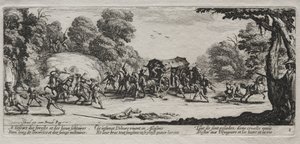 Savaşın Sefaletleri: Otoyol Soygunu, 1633. by Jacques Callot
