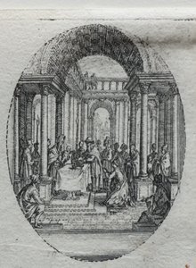 Tutkunun Sırları: Tapınakta Sunum. by Jacques Callot