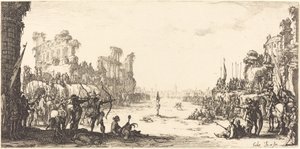 Oklarla Çile (Aziz Sebastian) by Jacques Callot
