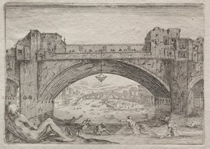 Ponte Vecchio, Floransa by Jacques Callot