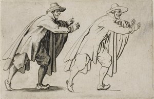 Kaprislerden Koşan Adam by Jacques Callot