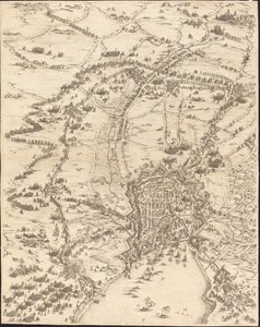 La Rochelle Kuşatması [plaka 6/16; set, 1952.8.97-112] içerir by Jacques Callot
