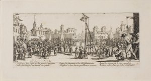 Strappado, Savaşın Sefaletleri'nden onuncu plaka by Jacques Callot