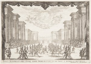 Üçüncü Intermezzo, Savaş, Aşkın Kortejiyle Gelişiyle Durduruldu by Jacques Callot