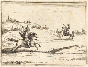 iki şövalye by Jacques Callot