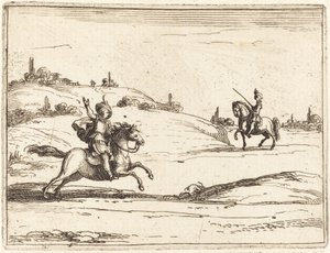 iki şövalye by Jacques Callot