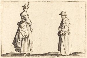 Profildeki İki Kadın by Jacques Callot