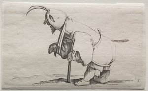 Iacopo Callot'tan çeşitli kambur figürler (Kapşonlu sakat) by Jacques Callot