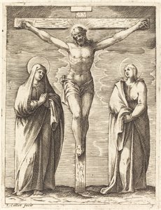 Bakire ve Aziz John, Haçın Eteklerinde by Jacques Callot