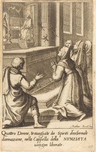 dört kadın by Jacques Callot after Matteo Rosselli