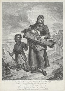 Beşik taşıyan genç bir anne by Jacques Dumont Le Romain, finished by Jean Daullé